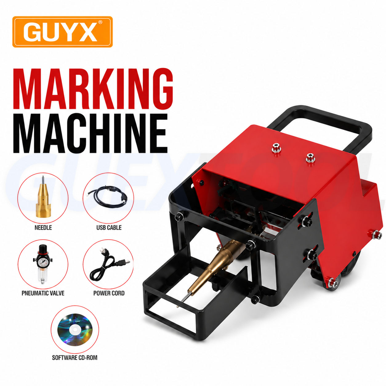 Fiber Laser Marking Machine 30W - Портативная металлическая пневматическая маркировочная машина для