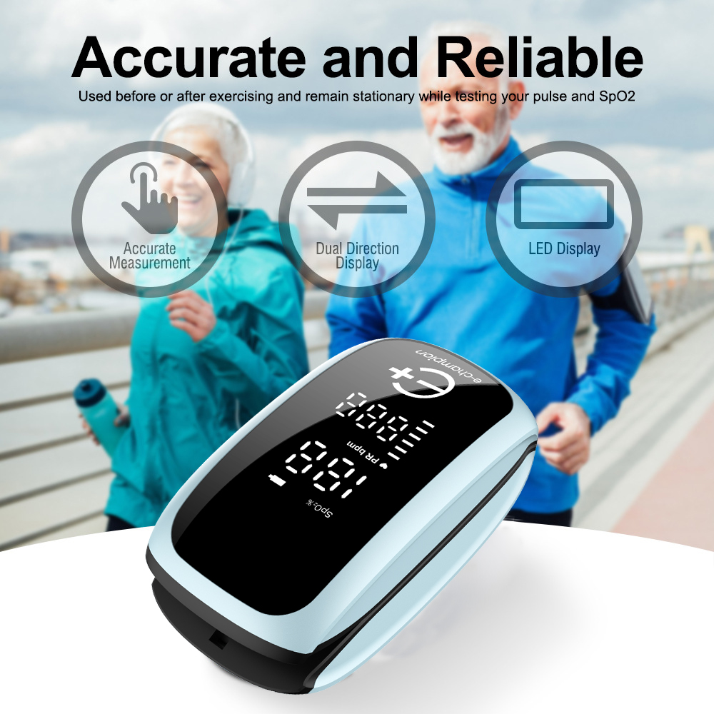 Pulse Oximeter Fingertip Rechargeable - AiQUE перезаряжаемый медицинский цифровой пульсоксиметр на