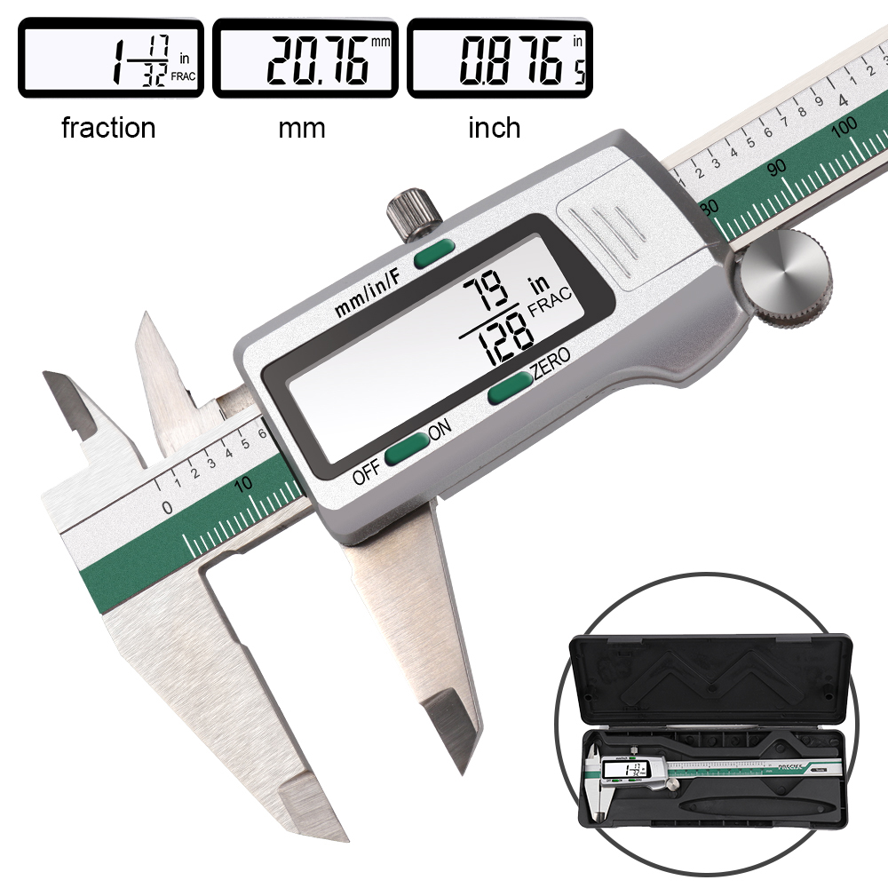 Digital Caliper 150Mm Stainless Steel - Высокоточный электронный ЖК-цифровой дисплей из нержавеющей