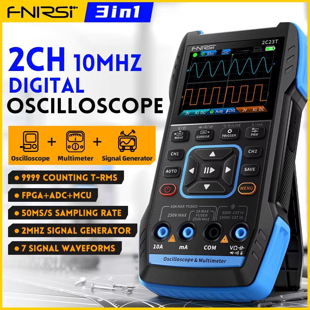 Fnirsi Digital Oscilloscope Handheld - FNIRSI 2C23T Ручной цифровой осциллограф-мультиметр +