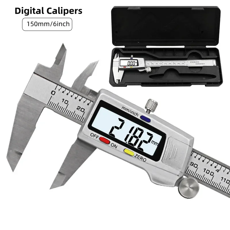 Digital Caliper 150Mm Stainless Steel - Измерительный инструмент, цифровой штангенциркуль из нержавеющей