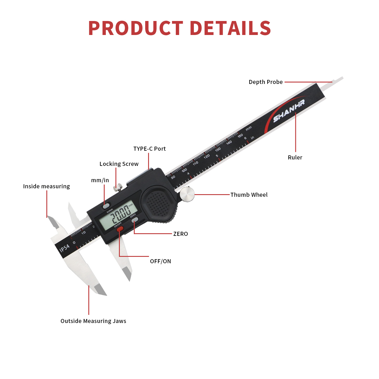Цифровой штангенциркуль SHANHR – обзор и цена Digital Caliper 150Mm Stainless Steel